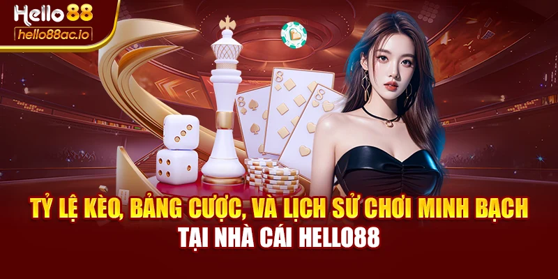 Tỷ lệ kèo, bảng cược, và lịch sử chơi minh bạch tại nhà cái Hello88